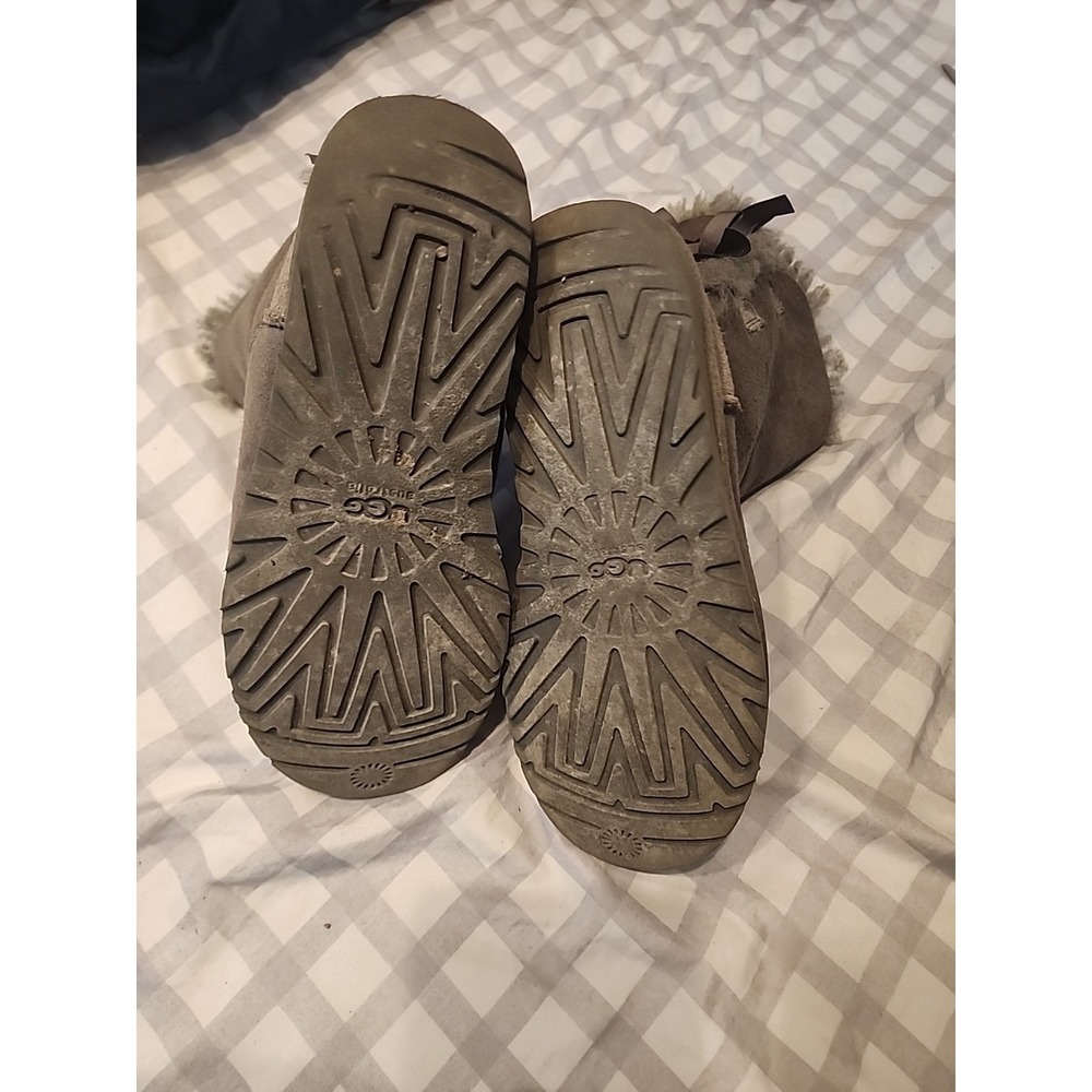 Ugg Bailey Bow II Boots Gray Size 7 Women's 1002954 - Picture 6 of 8